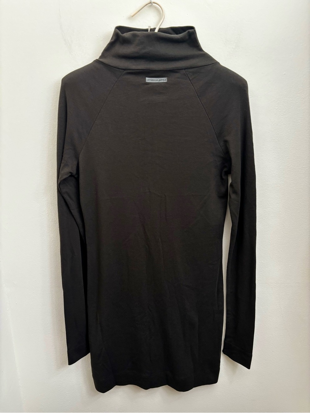 Annette Görtz Size Small Stretch Black Long-Sleeve Turtleneck Dress